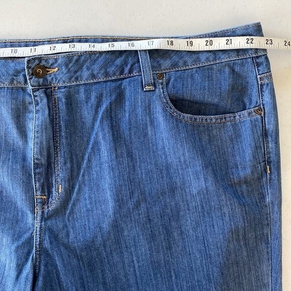 LL Bean Classic Fit Cropped Jeans Pima Cotton High Waist Soft - Picture 11 of 14